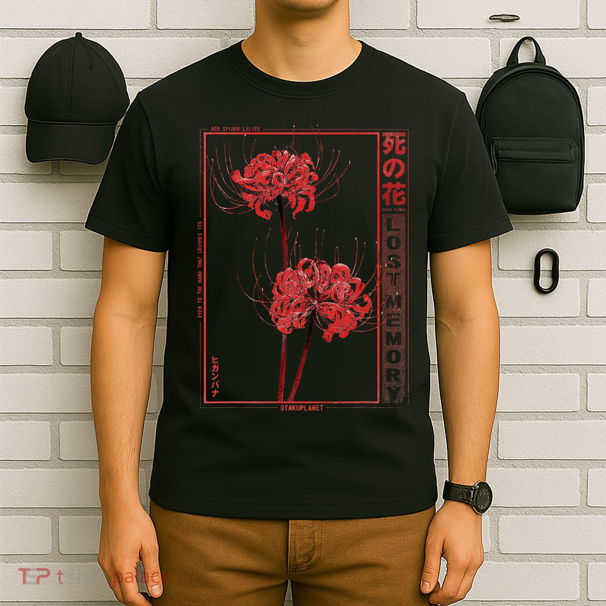 Japanese Spider Lily Soft Grunge Anime Aesthetic Flower  T-Shirt