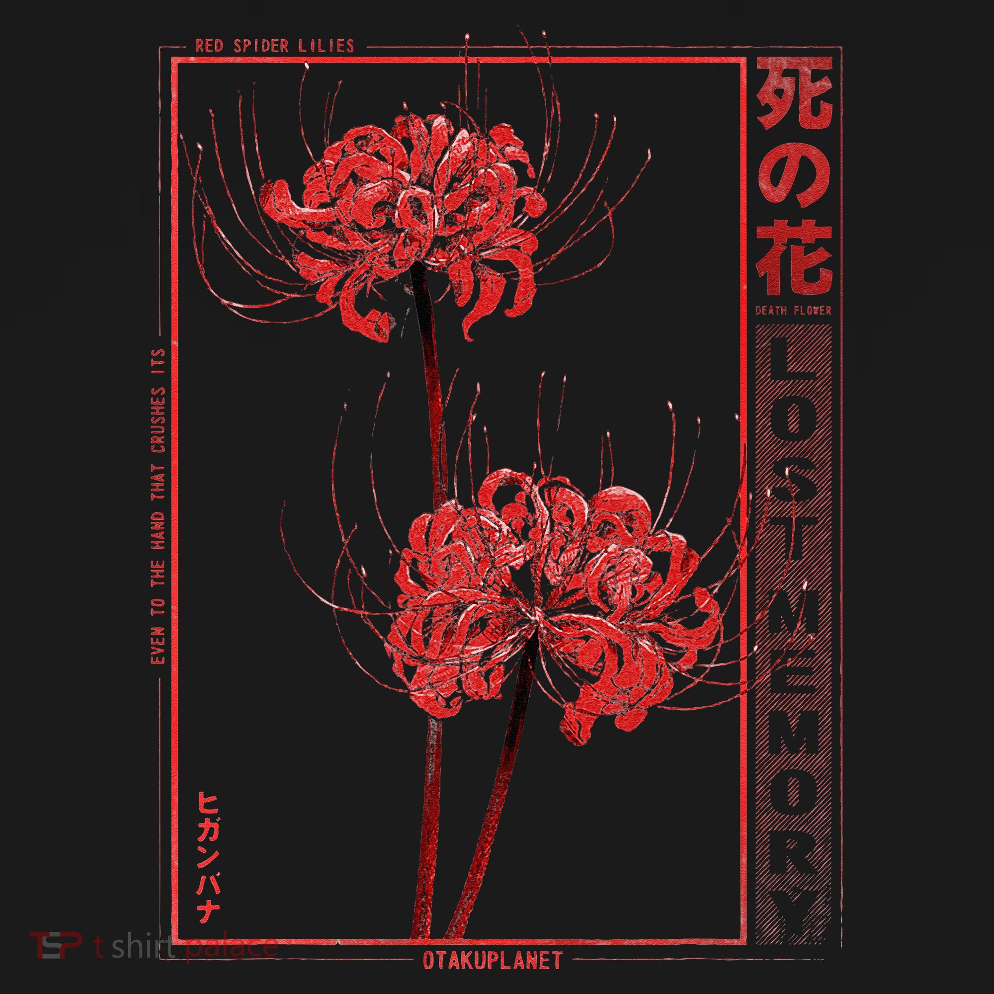 Japanese Spider Lily Soft Grunge Anime Aesthetic Flower  T-Shirt