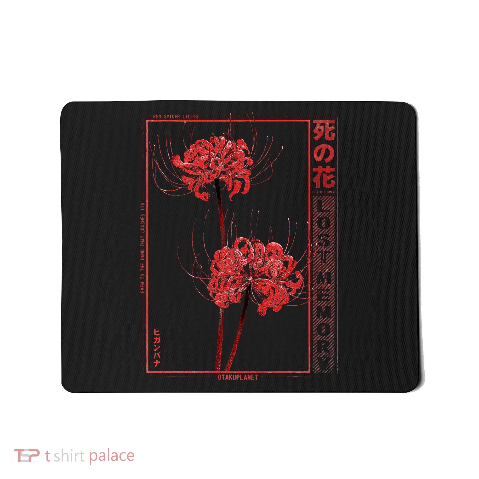 Japanese Spider Lily Soft Grunge Anime Aesthetic Flower  Mousepad