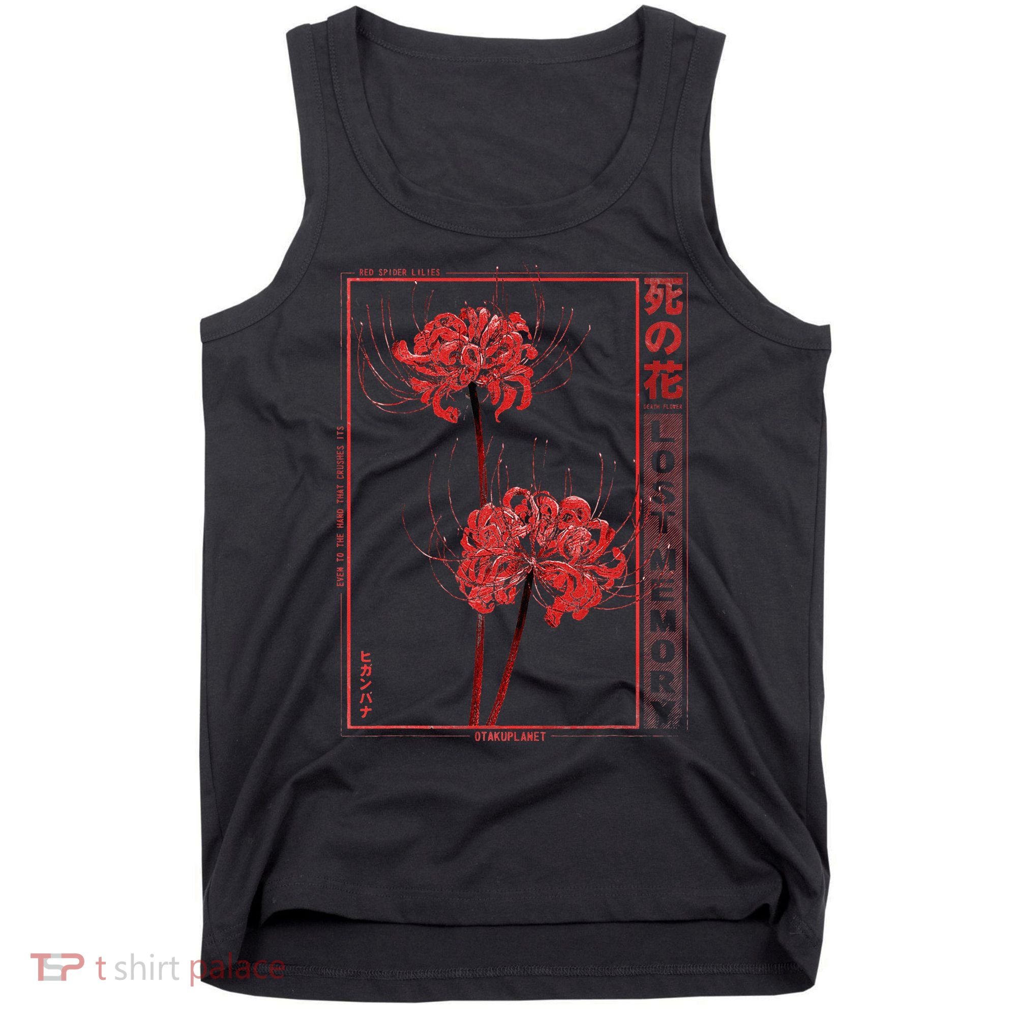 Japanese Spider Lily Soft Grunge Anime Aesthetic Flower  Tank Top