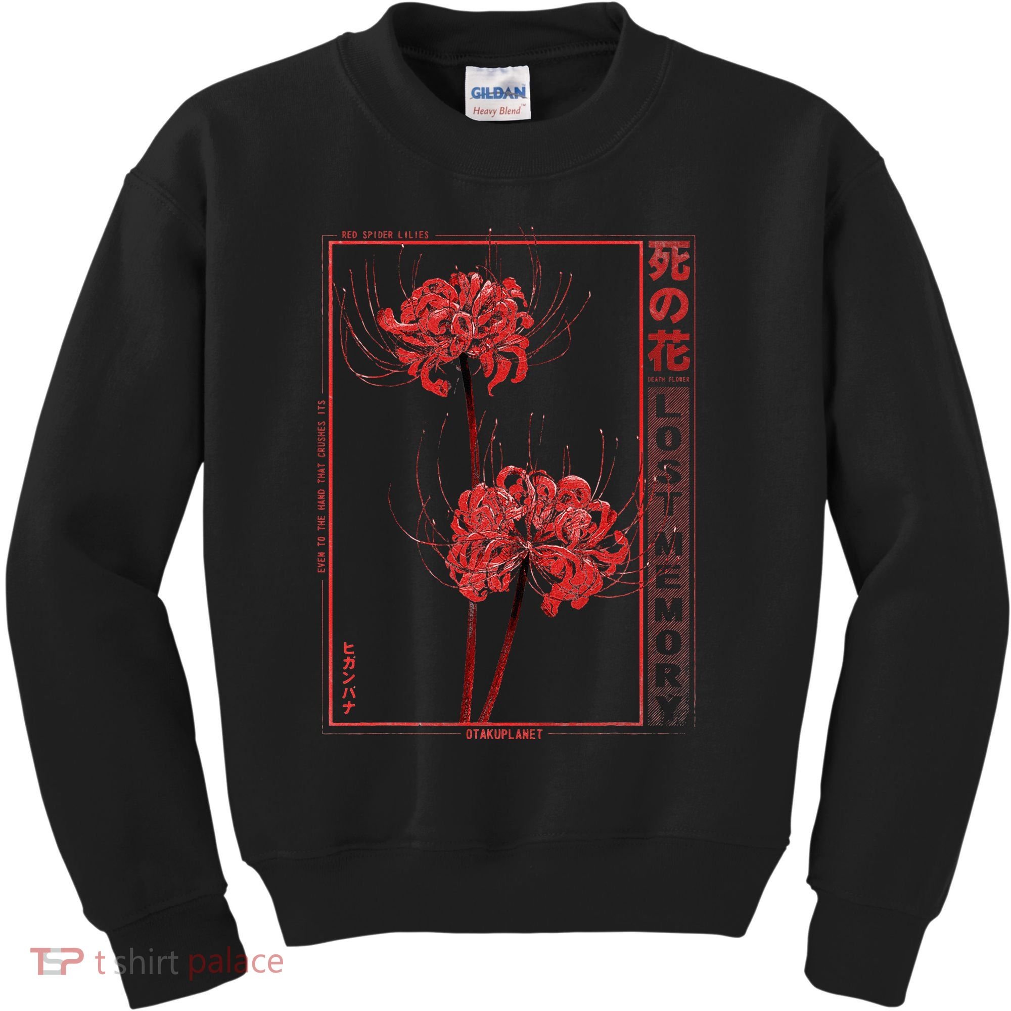 Japanese Spider Lily Soft Grunge Anime Aesthetic Flower  Kids Sweatshirt