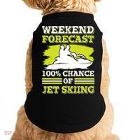 Jet Skier Lover Weekend Forcast 100% Chance Of Jet Skiing Funny Gift Doggie Tank thumb 0
