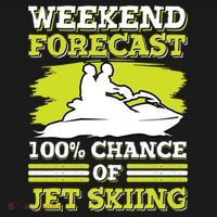 Jet Skier Lover Weekend Forcast 100% Chance Of Jet Skiing Funny Gift Doggie Tank thumb 4