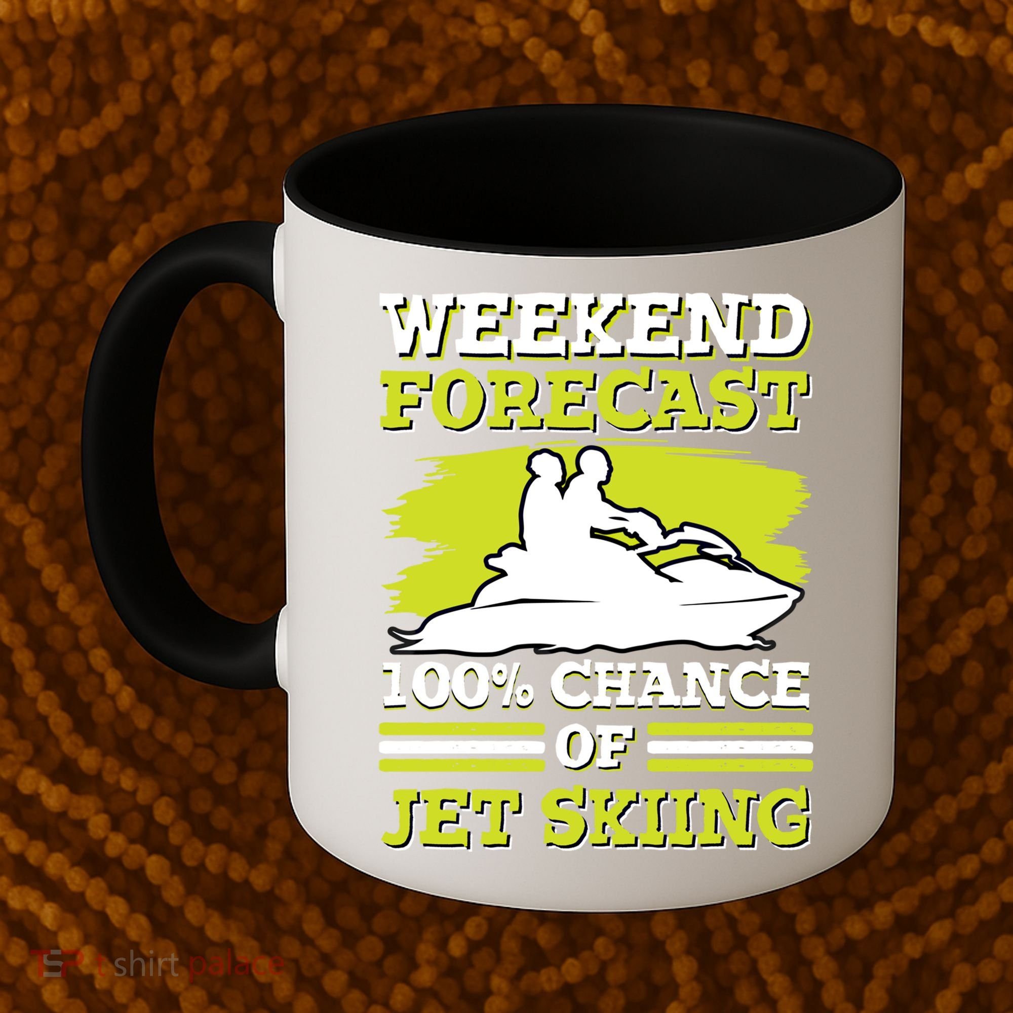 Jet Skier Lover Weekend Forcast 100% Chance Of Jet Skiing Funny Gift Coffee Mug
