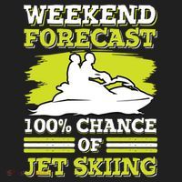 Jet Skier Lover Weekend Forcast 100% Chance Of Jet Skiing Funny Gift Beanie thumb 2