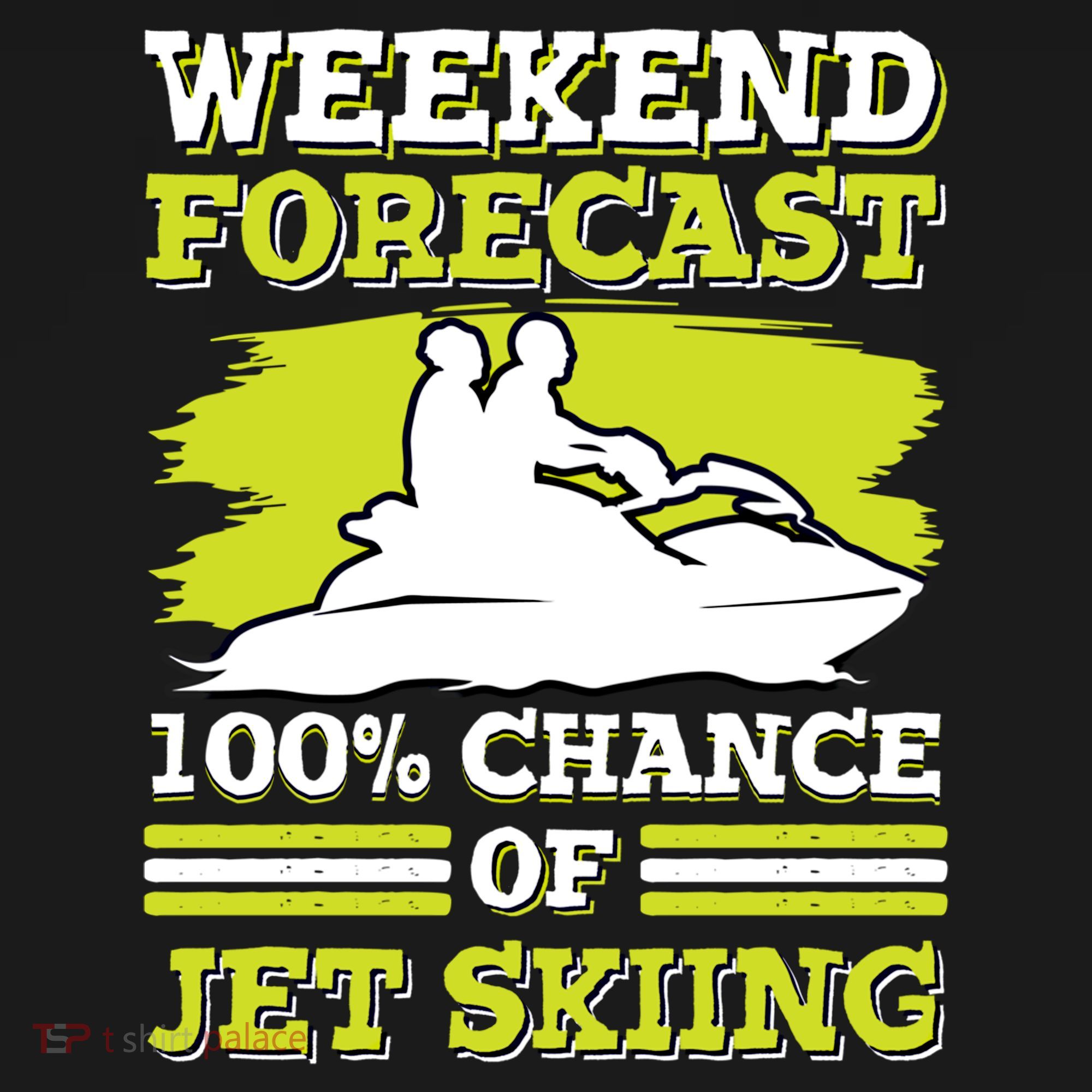 Jet Skier Lover Weekend Forcast 100% Chance Of Jet Skiing Funny Gift Ornament