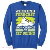 Jet Skier Lover Weekend Forcast 100% Chance Of Jet Skiing Funny Gift Sweatshirt thumb 0