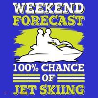 Jet Skier Lover Weekend Forcast 100% Chance Of Jet Skiing Funny Gift Sweatshirt thumb 3