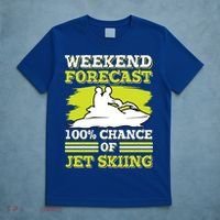 Jet Skier Lover Weekend Forcast 100% Chance Of Jet Skiing Funny Gift T-Shirt thumb 5
