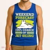 Jet Skier Lover Weekend Forcast 100% Chance Of Jet Skiing Funny Gift Tank Top thumb 3