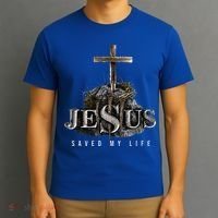 Jesus Saved My Life Christian Religious Bible Church T-Shirt thumb 3