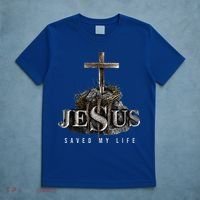 Jesus Saved My Life Christian Religious Bible Church T-Shirt thumb 5