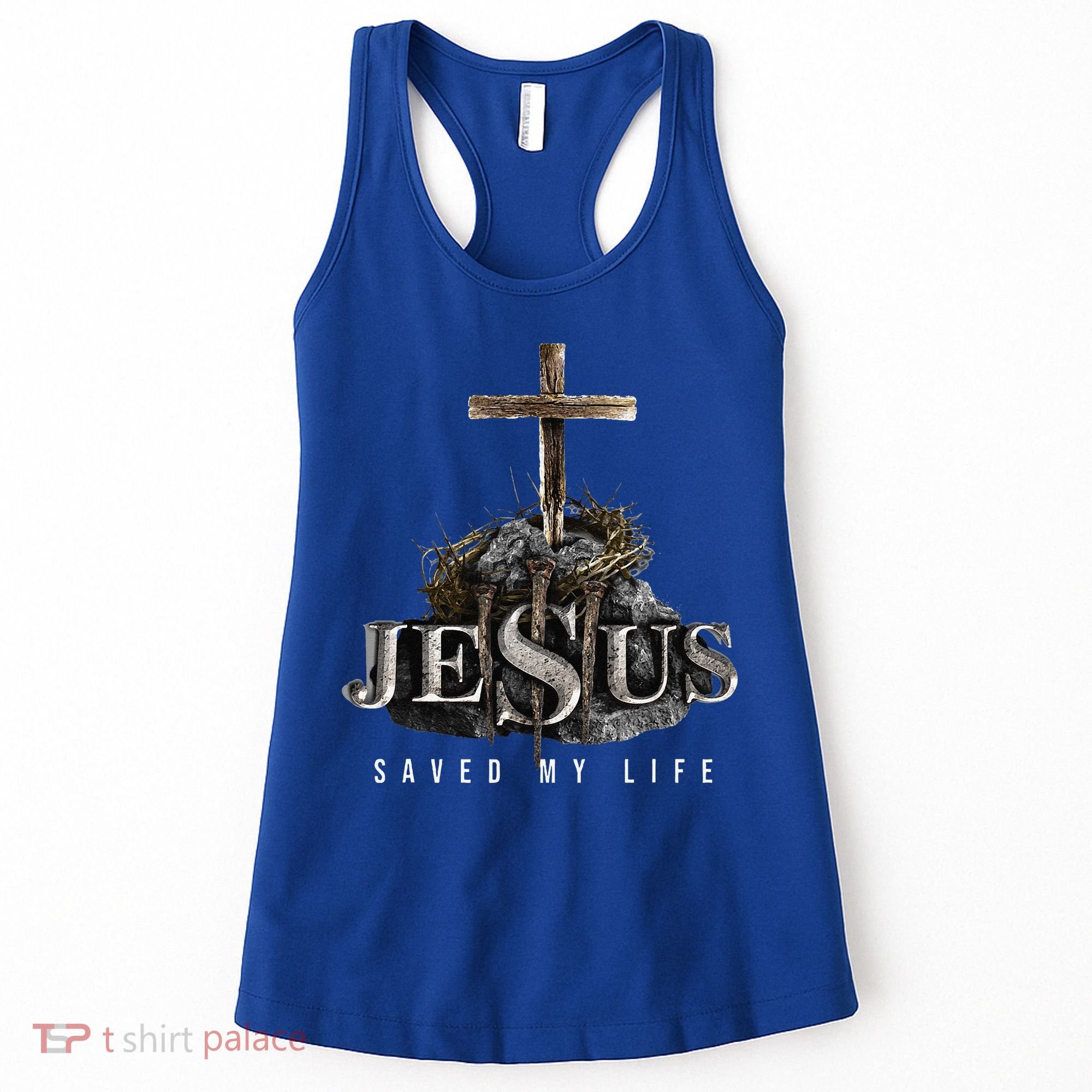 Jesus Saved My Life Christian Religious Bible Church Women's Tank Top
