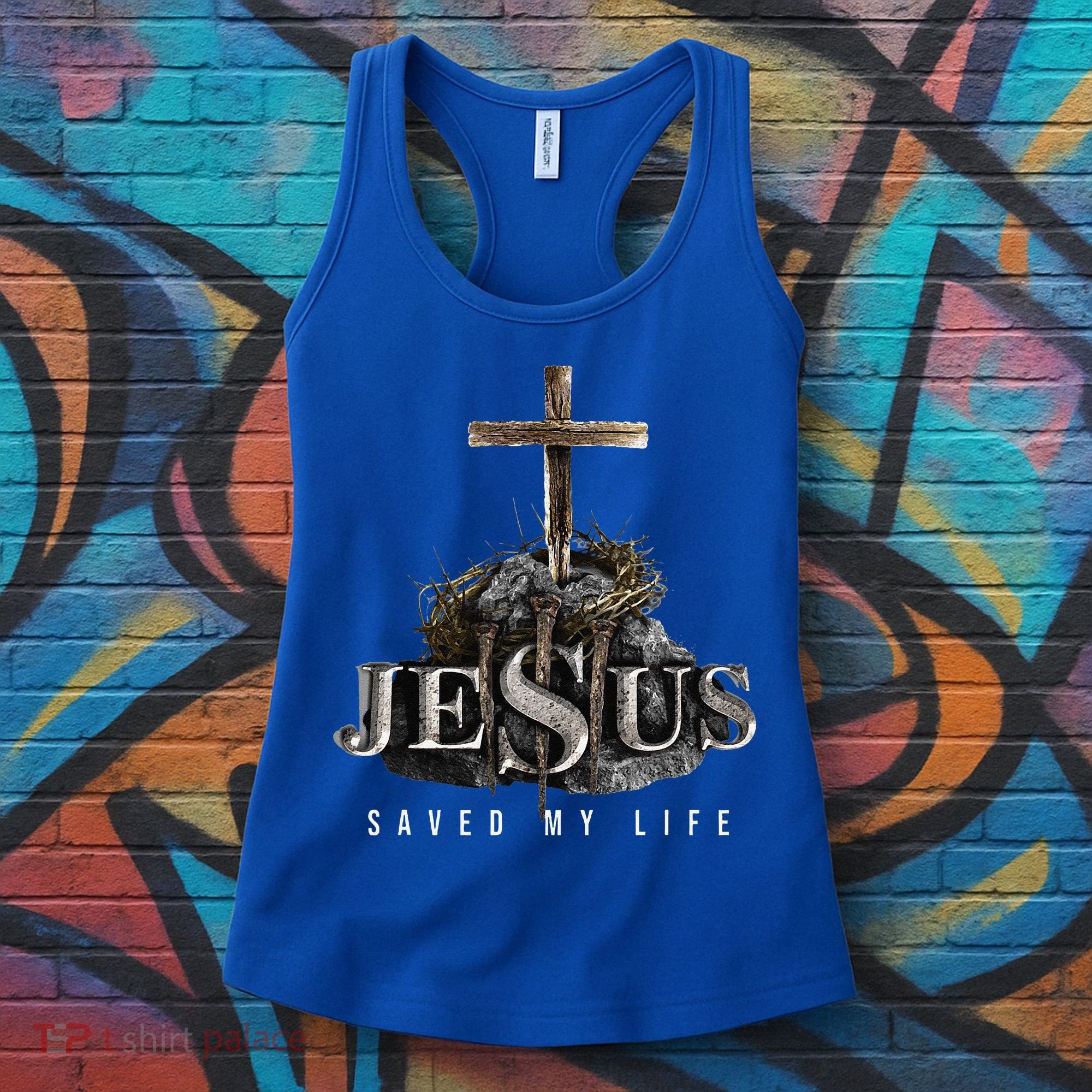 Jesus Saved My Life Christian Religious Bible Church Women's Tank Top