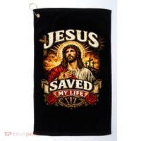 Jesus Saved My Life Golf Towel thumb 0