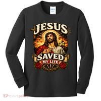 Jesus Saved My Life Kids Long Sleeve Shirt thumb 0