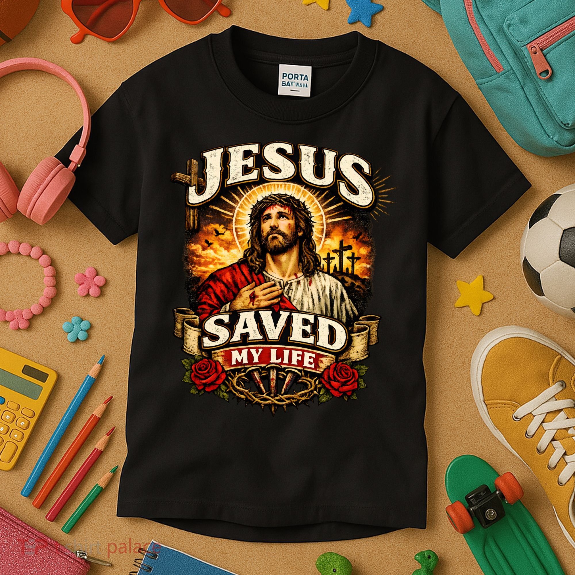 Jesus Saved My Life Kids T-Shirt