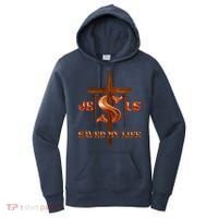 Jesus Saved My Life Metal Cross And Nails Women's Hoodie thumb 0