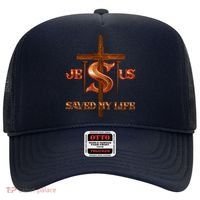 Jesus Saved My Life Metal Cross And Nails Hat thumb 0