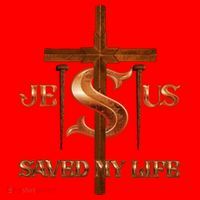 Jesus Saved My Life Metal Cross And Nails Santa Hat thumb 1
