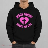 Jesus Saved My Life Breast Cancer Awareness Hoodie thumb 0