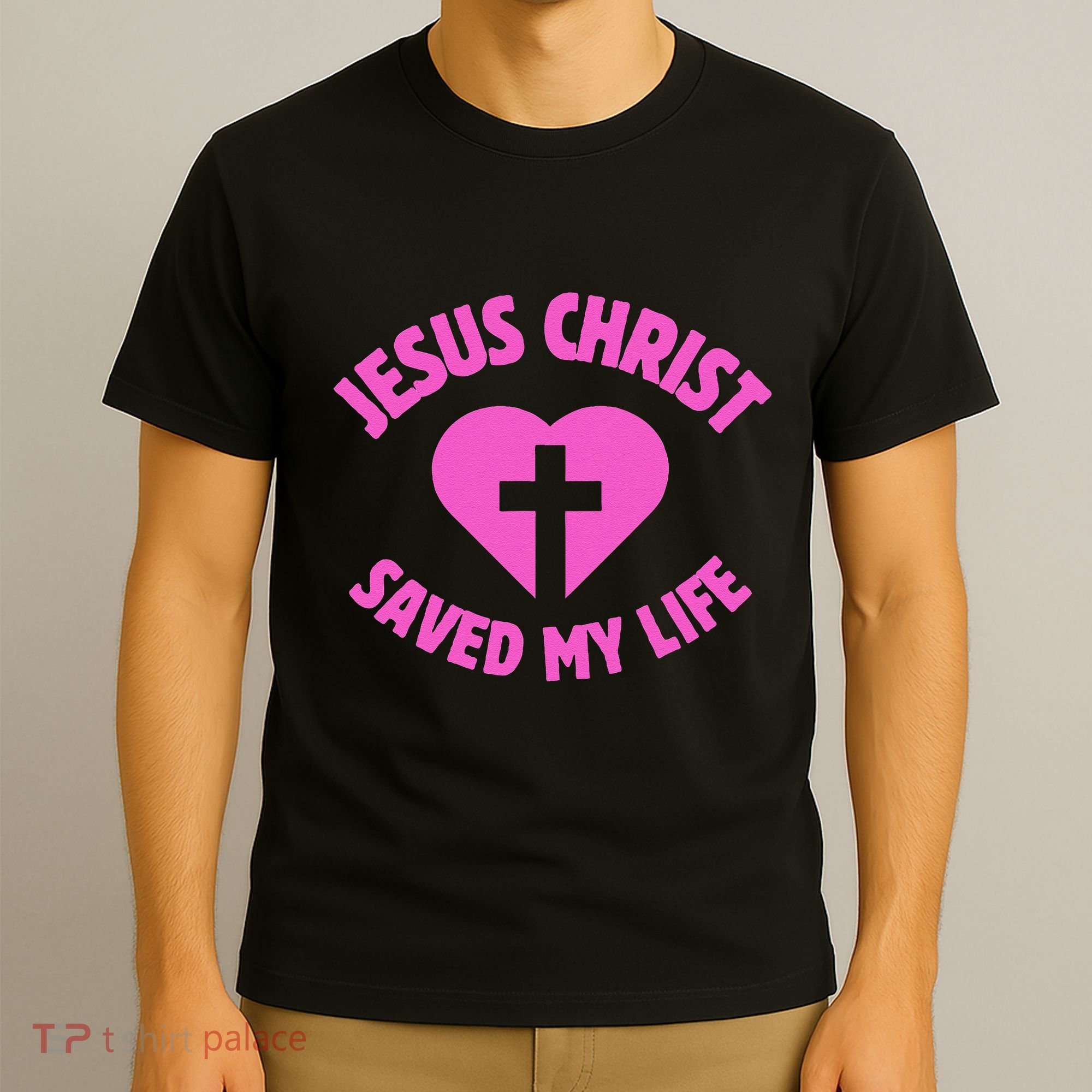 Jesus Saved My Life Breast Cancer Awareness T-Shirt