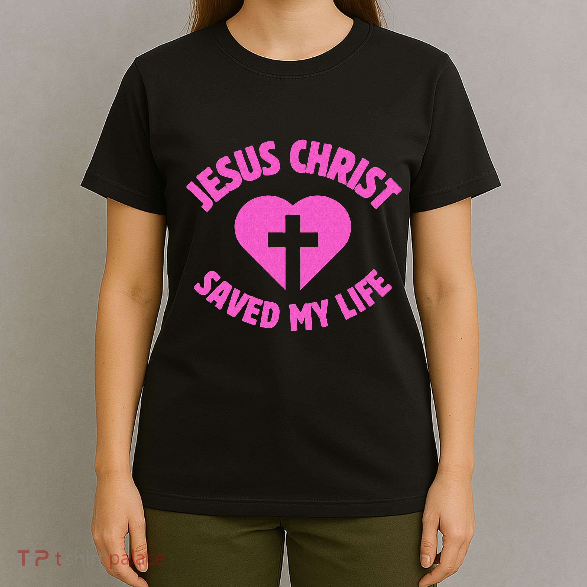 Jesus Saved My Life Breast Cancer Awareness T-Shirt