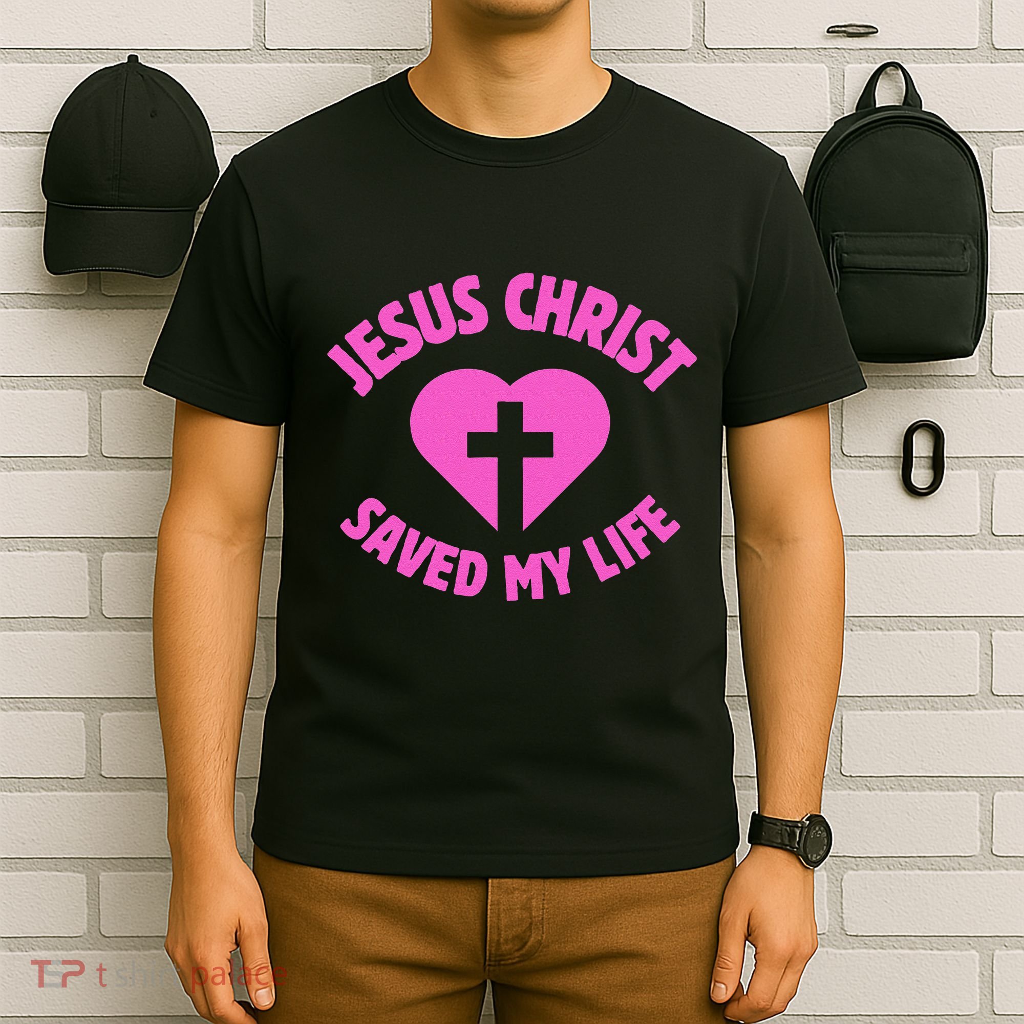 Jesus Saved My Life Breast Cancer Awareness T-Shirt