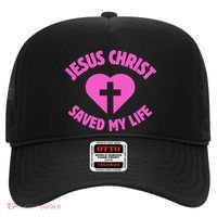 Jesus Saved My Life Breast Cancer Awareness Hat thumb 0