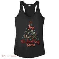 Joy Saying Merry Christmas Christian Message Xmas Tree Ladies PosiCharge Competitor Racerback Tank thumb 0