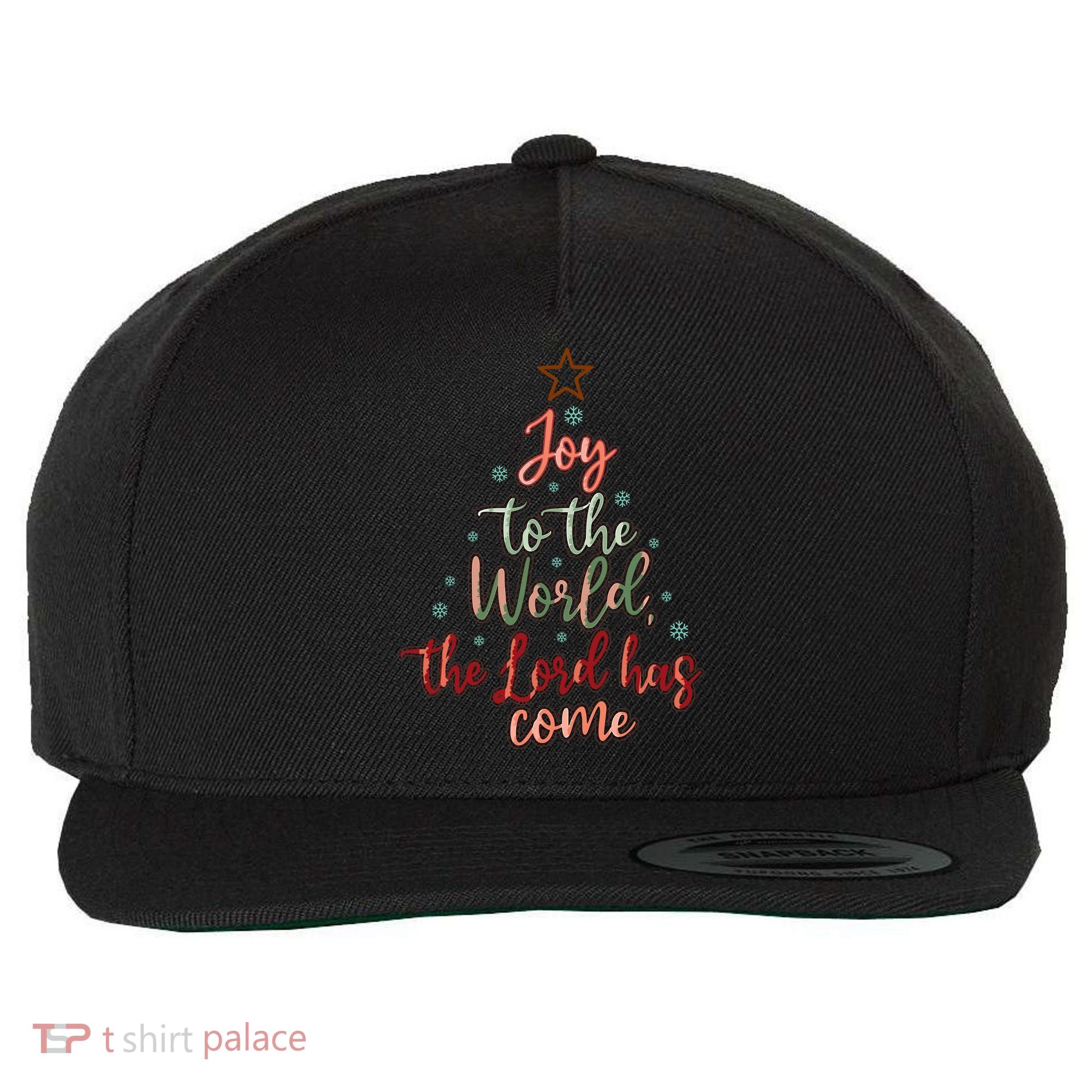 Joy Saying Merry Christmas Christian Message Xmas Tree Wool Snapback Cap