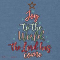 Joy Saying Merry Christmas Christian Message Xmas Tree Garment-Dyed Sweatshirt thumb 2