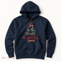 Joy Saying Merry Christmas Christian Message Xmas Tree Hoodie thumb 0