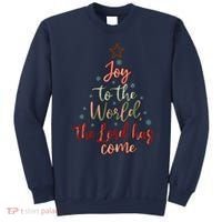 Joy Saying Merry Christmas Christian Message Xmas Tree Sweatshirt thumb 0