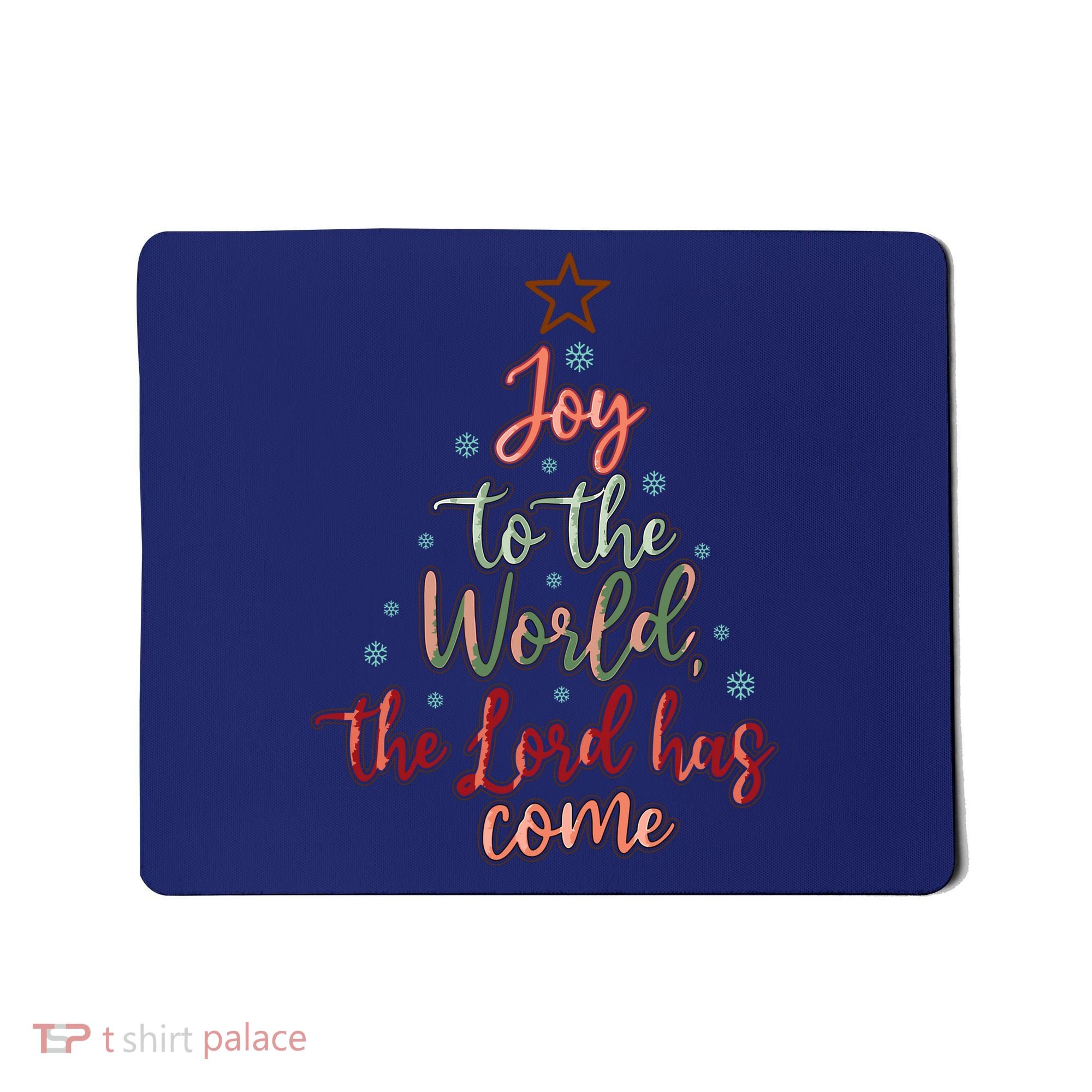 Joy Saying Merry Christmas Christian Message Xmas Tree Mousepad