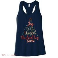 Joy Saying Merry Christmas Christian Message Xmas Tree Women's Tank Top thumb 0
