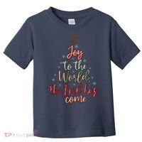Joy Saying Merry Christmas Christian Message Xmas Tree Toddler T-Shirt thumb 0