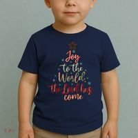 Joy Saying Merry Christmas Christian Message Xmas Tree Toddler T-Shirt thumb 2