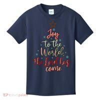Joy Saying Merry Christmas Christian Message Xmas Tree Kids T-Shirt thumb 0