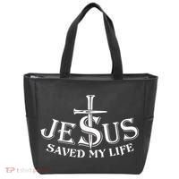 Jesus Saves My Life With Nails Tote Bag thumb 0