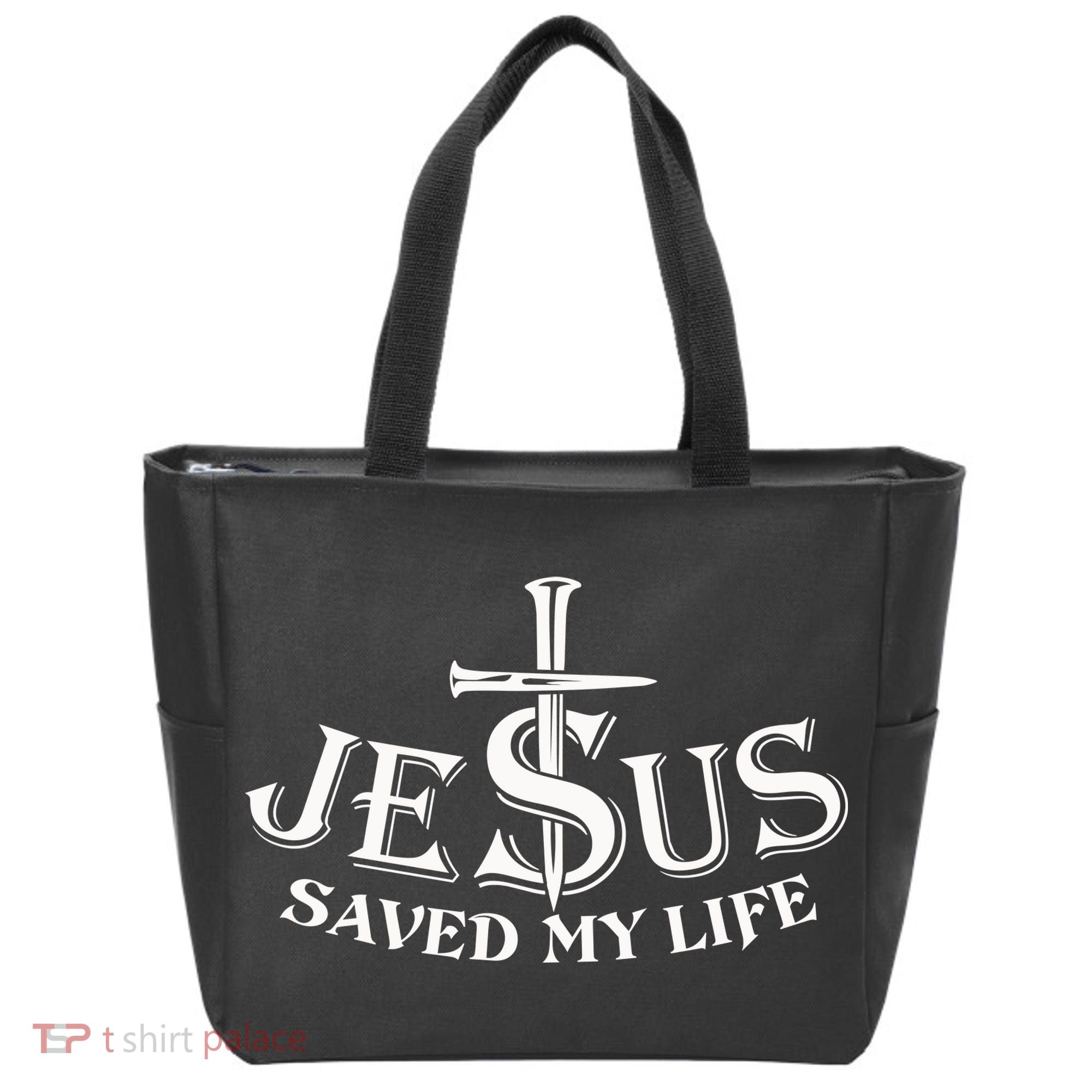 Jesus Saves My Life With Nails Tote Bag