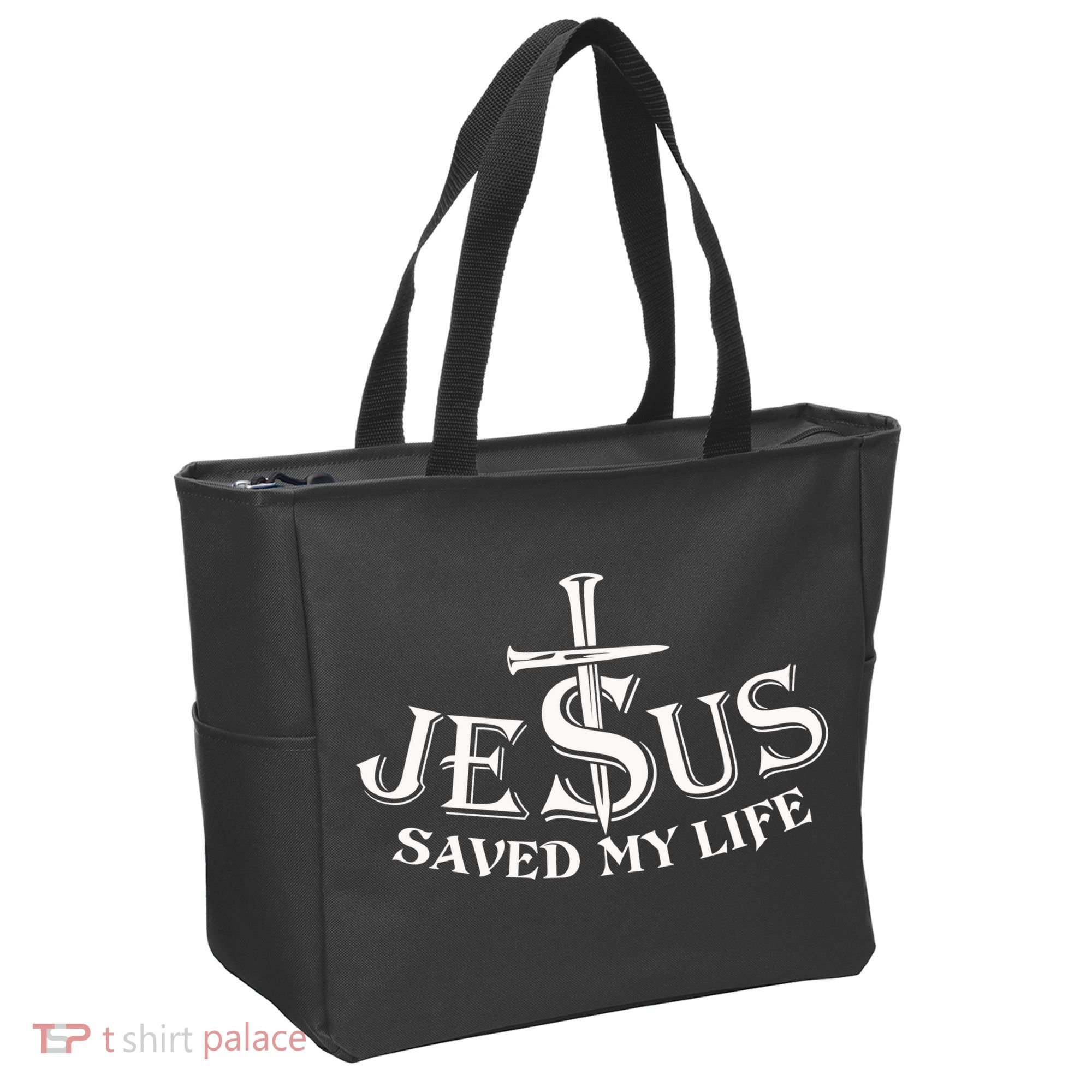 Jesus Saves My Life With Nails Tote Bag