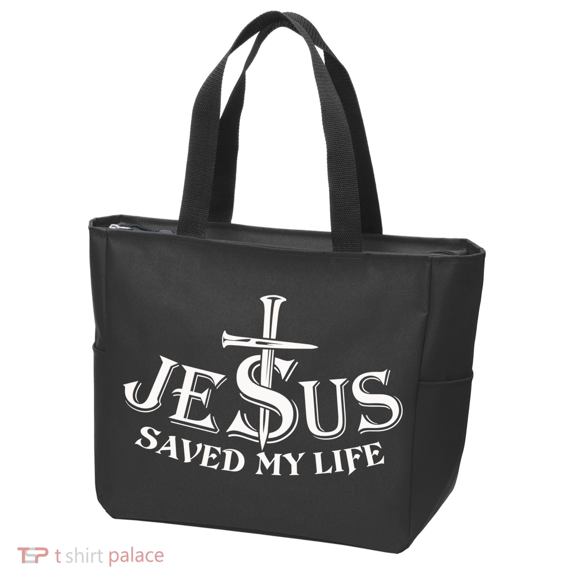 Jesus Saves My Life With Nails Tote Bag