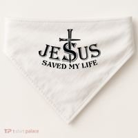 Jesus Saves My Life With Nails USA-Made Doggie Bandana thumb 0