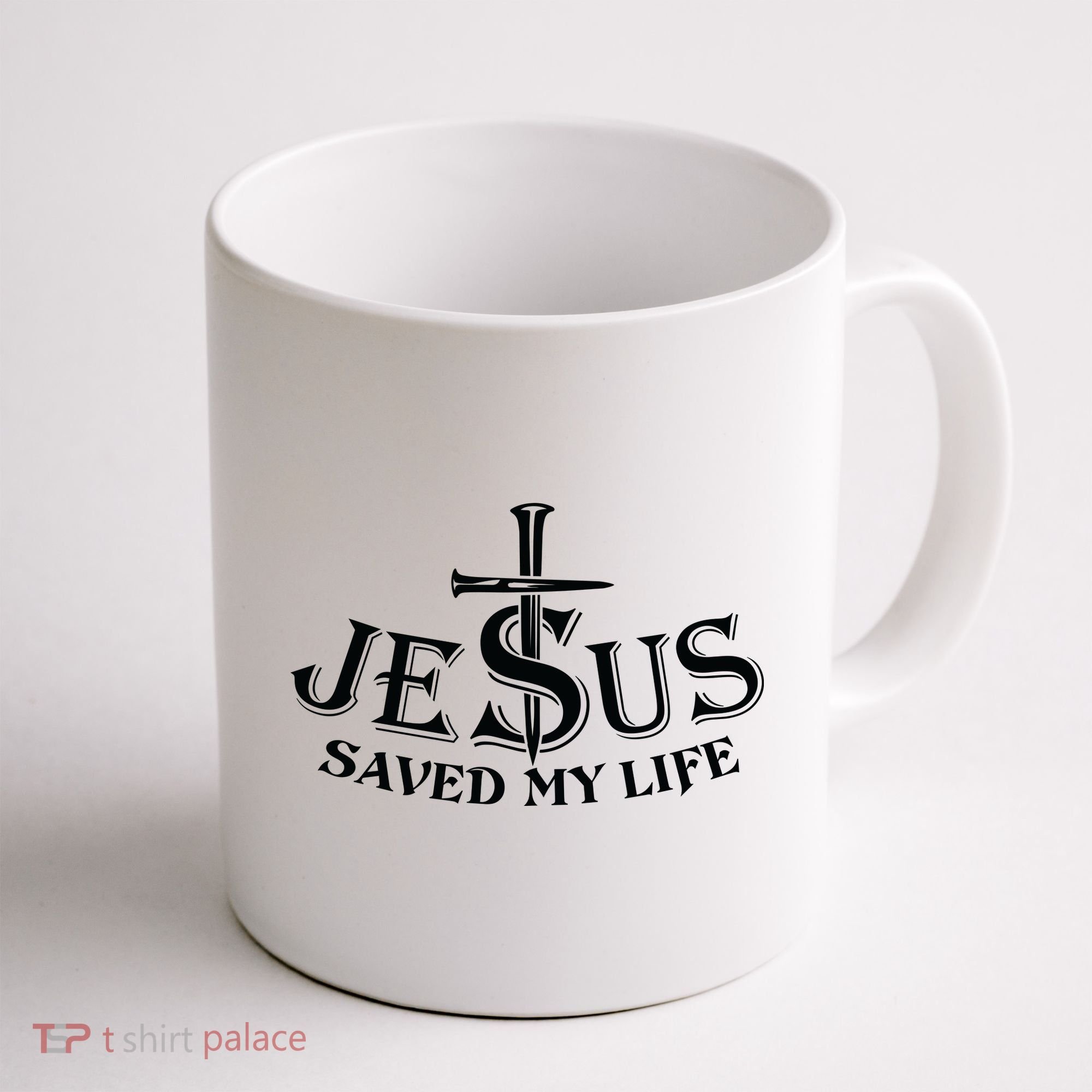 Jesus Saves My Life With Nails Coffee Mug