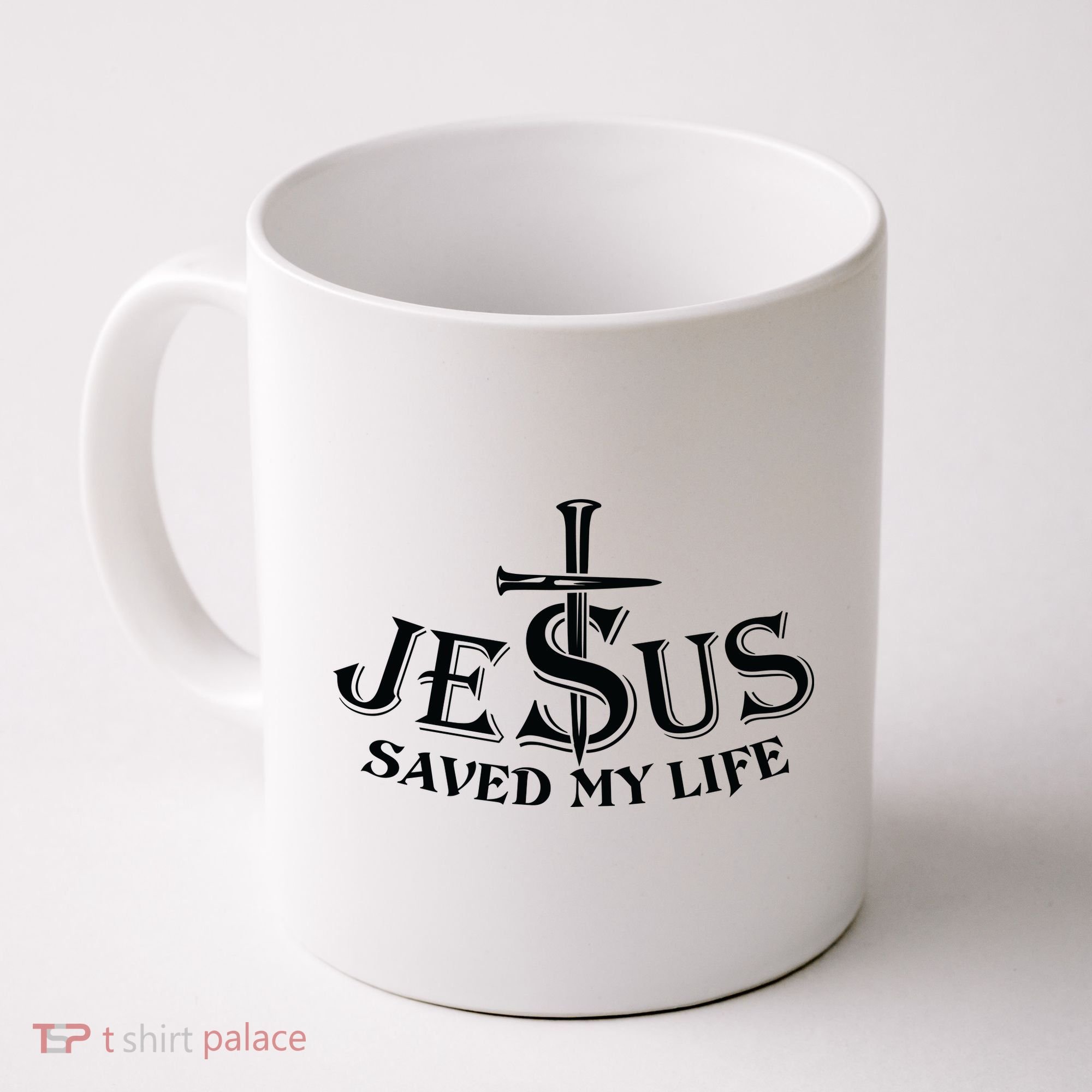 Jesus Saves My Life With Nails Coffee Mug