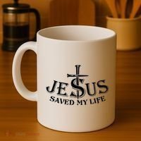 Jesus Saves My Life With Nails Coffee Mug thumb 4