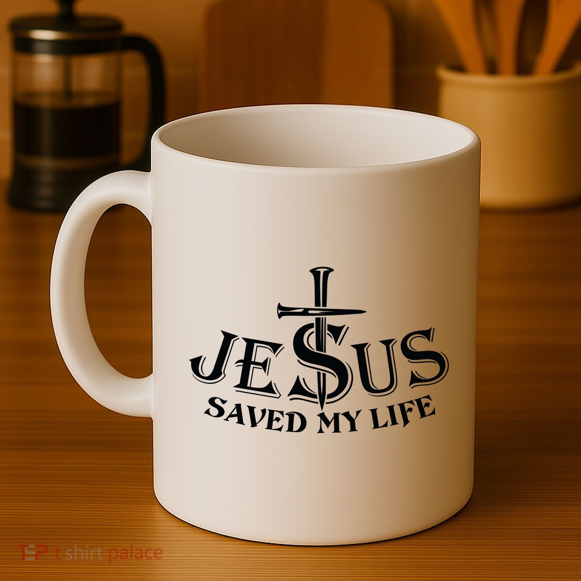 Jesus Saves My Life With Nails Coffee Mug