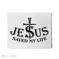 Jesus Saves My Life With Nails Mousepad thumb 0