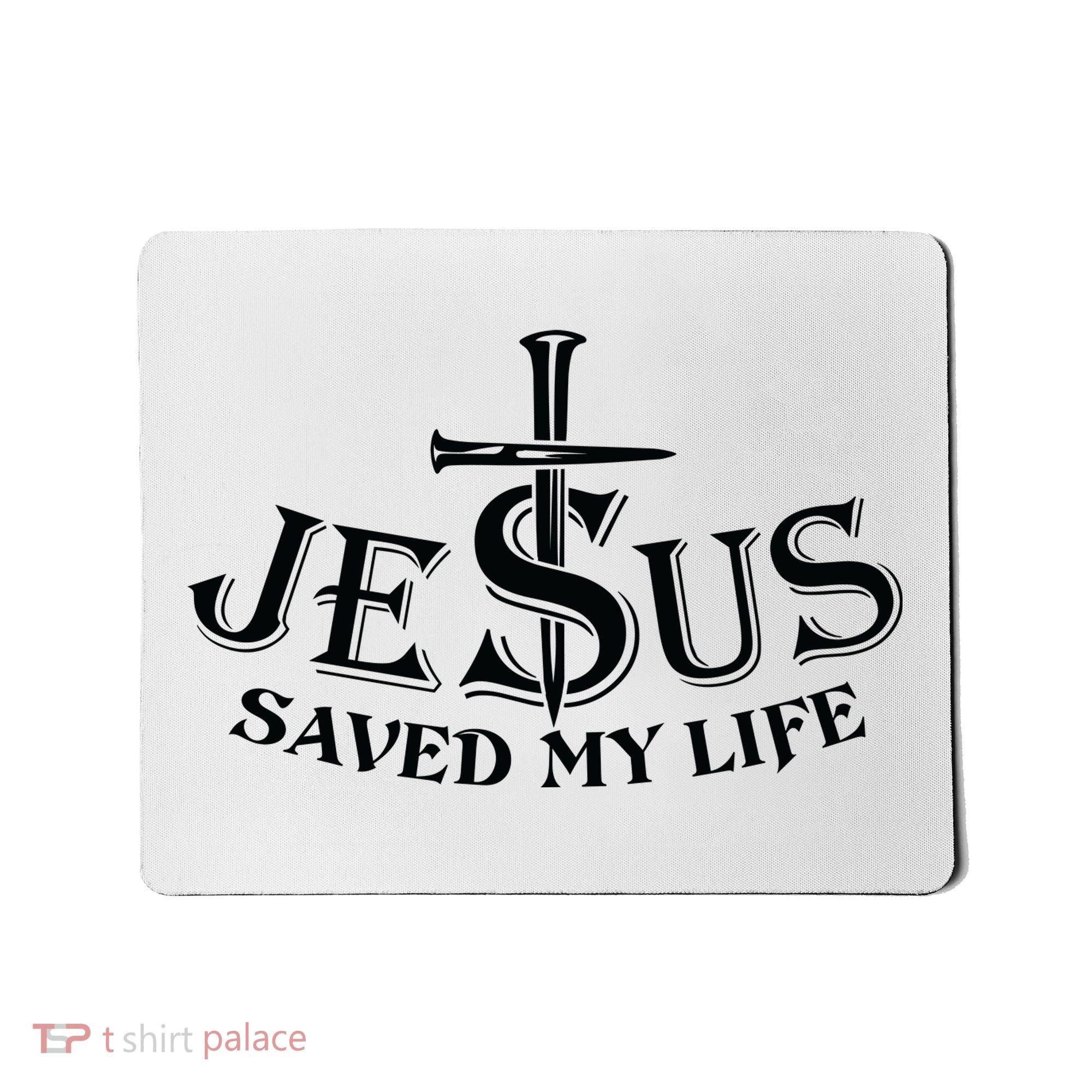 Jesus Saves My Life With Nails Mousepad